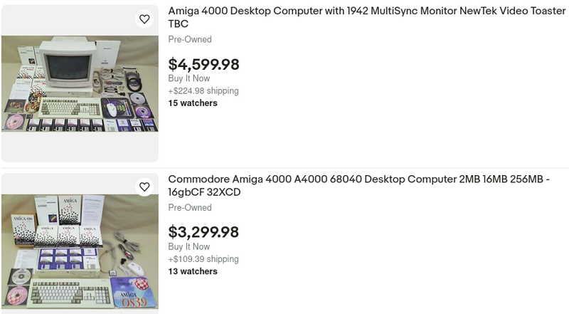 Amiga 4000 prices on ebay, $3000 plus.