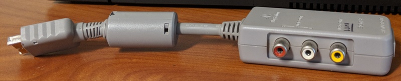 Picture of SCPH-1160 guncon adapter/RCA breakout.